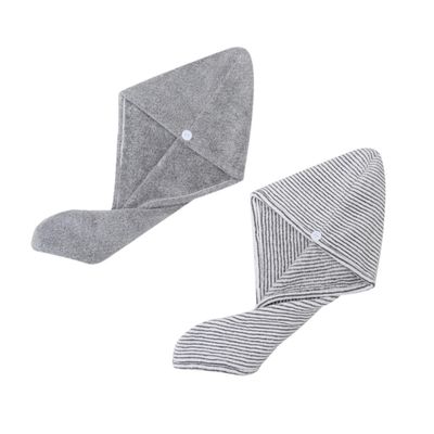 VICASKY 2pcs Hair Drying Cap Absorbent Satin Caps Bonnet for Hair Soft Towel Home Care Dry Hat