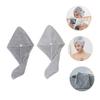 VICASKY 2pcs Hair Drying Cap Absorbent Satin Caps Bonnet for Hair Soft Towel Home Care Dry Hat view 3