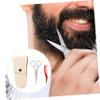 PartyKindom Stainless Steel Beard Scissors Set 2 Piece Grooming Kit with Beard Comb for Men Precision Trimming Tools for Facial Hair Care view 4