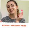 ASAKKURA 3Pcs Makeup Sponge Pens Set Heart-Shaped Portable Beauty Tools Includes Slanted Tip and Round Tip Applicators for Cosmetic Application view 2