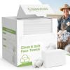 Classycoo XL Disposable Face Towel, 100% Cotton Ultra-Soft for Sensitive-Skin, Odor-Free,Facial Cleansing Wipes Makeup Remover Cloths for Travel, Home Hand Dry Wipe(12 x 10 Inch, 50 Count) view 1