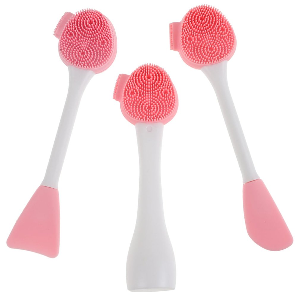 ELAYARD 3pcs Silicone Face Cleansing Brush Gentle Exfoliating Scrubber for Smooth Skin Mask Applicator Brushes for Daily Skincare Routine