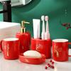 DUYHBAWRS Toothbrush Set Couple Home Bathroom Mouthwash Cup Newly Married Bathroom Wash Set Ceramic view 2