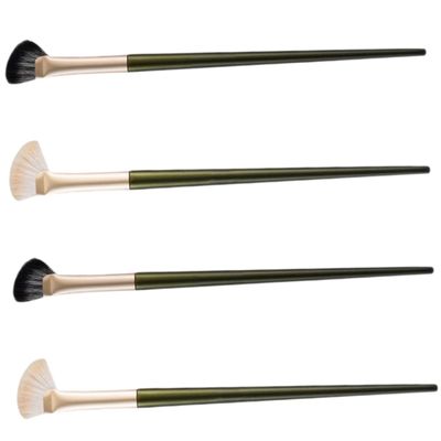 Happyyami 4pcs Nose Contour Brush Angled Brush for Makeup Eye Shadow Blending Highlighter No Shedding Synthetic Hair Soft