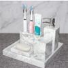 DUYHBAWRS Marble Wash Set Bathroom Five-Piece Set Cup Tray Bathroom Supplies Toilet Supplies view 2