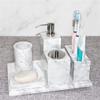 DUYHBAWRS Marble Wash Set Bathroom Five-Piece Set Cup Tray Bathroom Supplies Toilet Supplies view 4