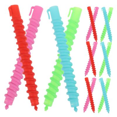 AUTSUPPL 60pcs Spiral Perm Rods Kit for Long Hair Heatless Curling Rollers in Random Colors Cold Wave Rods for Women for Spiral Curls and Braiding