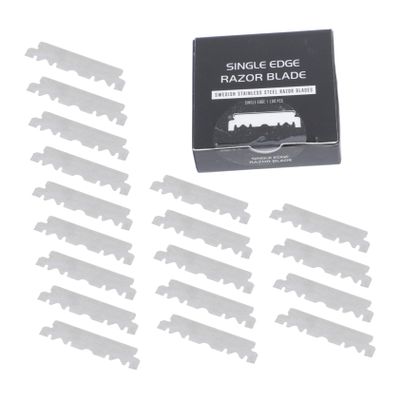 Happyyami 100pcs Single Face for Barbershop Home Use Smooth Shaving Grooming Old Folding Cutter Blades Easy to Operate