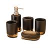 DUYHBAWRS Wash Set Bathroom wash Set Toothbrush Cup Set Bathroom Ceramic Five-Piece Wedding Set view 1