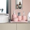 DUYHBAWRS Five-Piece Bathroom Toothbrush Mouthwash Cup Gift Wash Set Decoration Storage Bathroom view 3