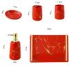 DUYHBAWRS Marriage Newly Married Housewarming Gift Ceramic Bathroom Five-Piece Wash Set Bathroom Supplies view 4