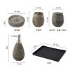 DUYHBAWRS Ceramic Wash Bathroom Toilet Supplies Set Handmade Retro Wash Set Bathroom Five-Piece Set view 4