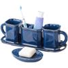 DUYHBAWRS Mouthwash Cup six-Piece Set Nordic Ceramic Household wash Cup Couple Tooth Brushing Cup Tooth Cylinder Tray Set view 3