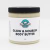 Glow & Nourish Body Butter with Shea Butter, Cocoa Butter, Essential Oils, 8 oz, Frankincense Essential, Myrrh Essential, Geranium Essential, Clary Sage Essential, Ylang Ylang view 2