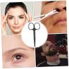 AUTSUPPL 2pcs Eyebrow Scissors Men Stainless Steel Hair Trimming Scissors Nose Hair Scissor for Beard Mustache view 3