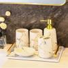DUYHBAWRS Bathroom Five-Piece Wash Set Bathroom Supplies Bathroom Mouthwash Cup Toothbrush Cup Set view 2
