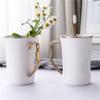 DUYHBAWRS Couple Wash Set Toothbrush Cup Ceramic Mouthwash Cup Bathroom Toilet Tooth Set European Household view 3