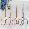 PartyKindom Beard Trimmer Kit for Men 4pcs Mustache Trimming Shears Beard Scissors Portable Nose Hair Trimmer Stainless Steel Random view 3