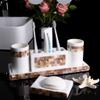 DUYHBAWRS Countertop Bathroom Set Electric Toothbrush Holder Mouthwash Cup Wedding Bathroom Supplies view 4
