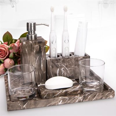DUYHBAWRS Brushing Cup Set Elegant Resin Bathroom Supplies Bath Wash Set Mouthwash Cup Set