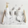 DUYHBAWRS Marble Pattern Bathroom Mouthwash Cup Brushing Cup Wash Set Bathroom Supplies Five-Piece Set view 4