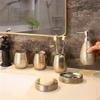 DUYHBAWRS Handmade Retro Ceramic Bathroom Five-Piece Set Wash Bathroom Toilet Supplies Set Wedding Wash Set view 2