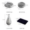 DUYHBAWRS Handmade Retro Ceramic Bathroom Five-Piece Set Wash Bathroom Toilet Supplies Set Wedding Wash Set view 4