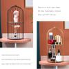2 Layer Bird Cage Makeup Organizer Gold Jewelry Dessert Display Stand Metal Item Storage Rack for Dresser Bedroom Bathroom-Single Layer(Double Layer) view 2