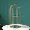 2 Layer Bird Cage Makeup Organizer Gold Jewelry Dessert Display Stand Metal Item Storage Rack for Dresser Bedroom Bathroom-Single Layer(Double Layer) view 4