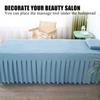LDLCYCN Blue,190 * 70cm, Massage Bed Cover with Face Hole Massage Table Sheet Skirt Beauty Massage Spa Couch Cover with Skirt All-Round Wrap Massage Table Bedspread Square Head Washable view 3