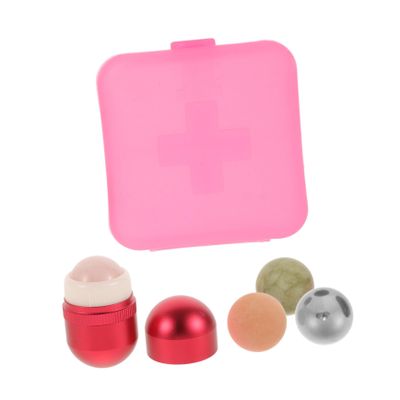 BATHVEVE 1set Revitalizing under Eye Roller Cooling Volcanic Stone Face Roller for Puffiness Dark Circles Jade Kit Elegant Design