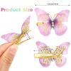 10Pcs Rhinestone Butterfly Clips for Hair, Glitter Hair Jaw Clips,Shiny Butterfly Medium Hair Clips Set for Women Girls Back to School view 2