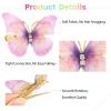 10Pcs Rhinestone Butterfly Clips for Hair, Glitter Hair Jaw Clips,Shiny Butterfly Medium Hair Clips Set for Women Girls Back to School view 4