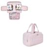 lulutongdedianpu Travel Cosmetic Bag, Large Capacity Wide-Open Travel Cosmetic Bag, Waterproof Portable Pouch Open Flat Toiletry Bags for Women with Divider and Handle Dry-And-Wet Separation view 1