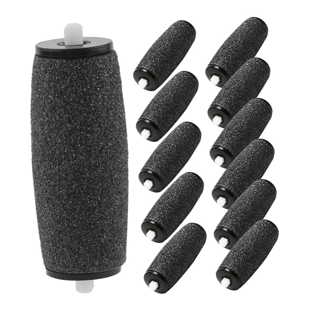 ASAKKURA 12pcs Pedicure Tool Refill Rollers Foot File Replacement Heads Electronic Files Roller Heads for Foot