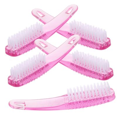Ipetboom 5pcs Nail Cleaning Brushes Ergonomic Pedicure Brush for Dust Removal Gentle Bristles for Fingernail and Toenail Care for Home and Salon Use