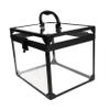 ASAKKURA Portable Transparent Makeup Storage Box with Lock Clear Jewelry Organizer for Travel and Home Use Crown Display Case with Padlock and Keys for Vanity and Bathroom Storage view 1