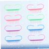 CALLARON Cleat Shape Nail Tool 8pcs Small Dust Brush Set for Manicure Plastic Nail Cleaning Brushes for Women and Girls view 4