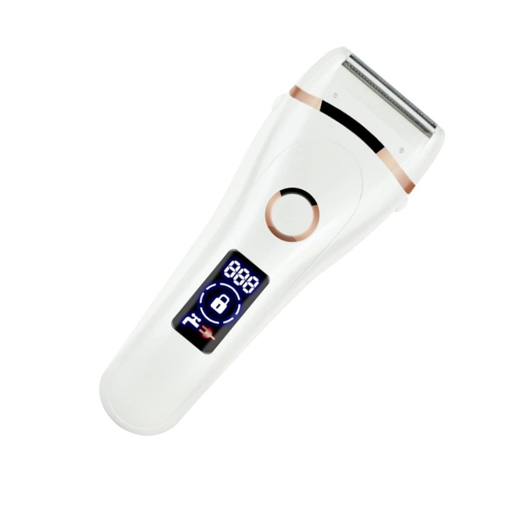 Happyyami USB Rechargeable Hair Trimmer for Women Painless Hair Removal Razor Head Lightweight Design Ergonomic Grip for Easy Use