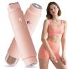 2 in1 Bikini Trimmer for Women, Dual-Head Electric Razor & Painless Hair Removal - Waterproof Cordless Lady Shaver for Body, Face Underarm, Intimate Areas, Facial Bikini Shaver (Pink) view 1