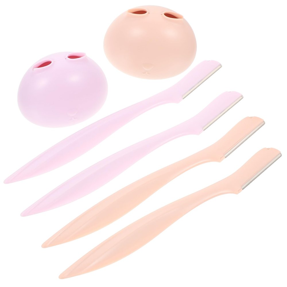 LIFKOME 4pcs Portable Eyebrow Trimmer for Women Eyebrow Razor Makeup Supplies Travel Razor