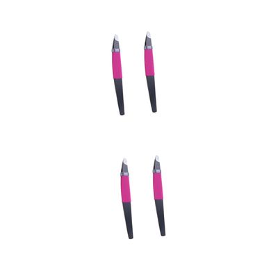PartyKindom 4pcs Stainless Steel Eyebrow Tweezers and Trimmer Precision Eyebrow Clips for Shaping and Hair Removal Compact for Easy Carrying Tool
