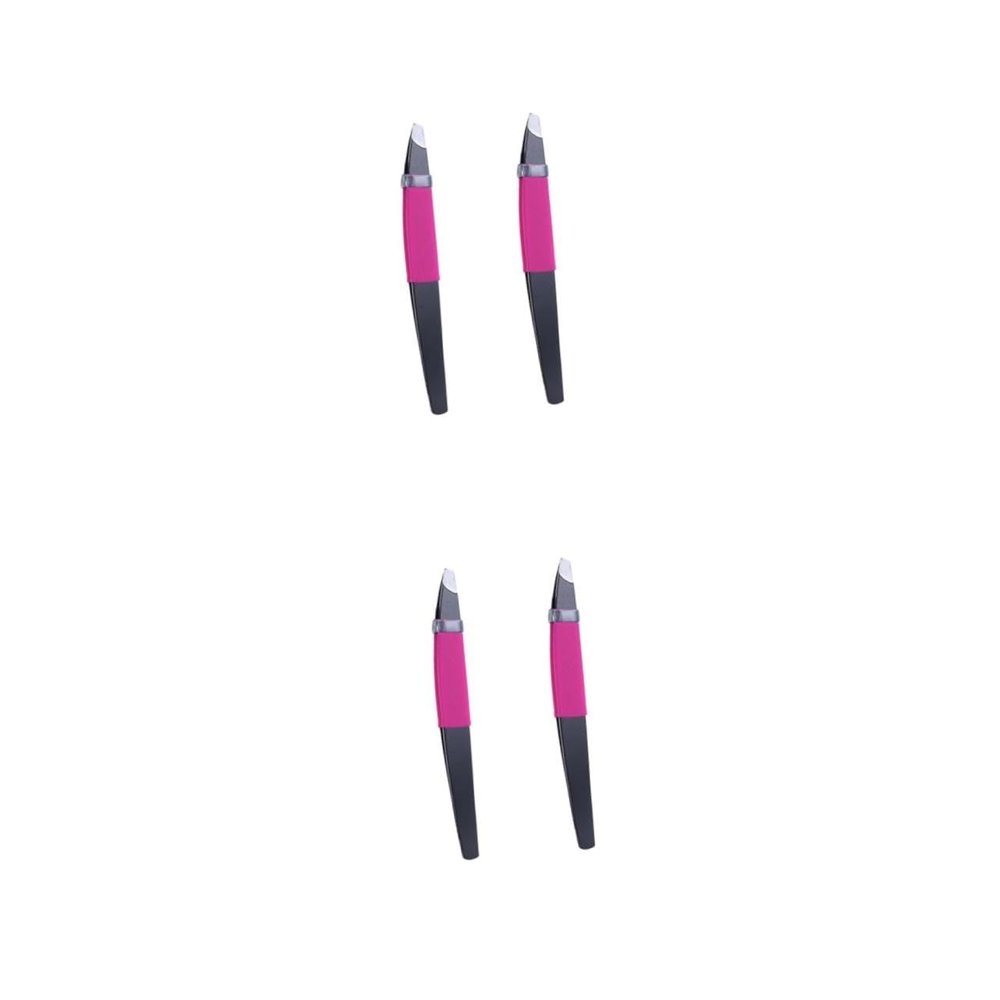 PartyKindom 4pcs Stainless Steel Eyebrow Tweezers and Trimmer Precision Eyebrow Clips for Shaping and Hair Removal Compact for Easy Carrying Tool