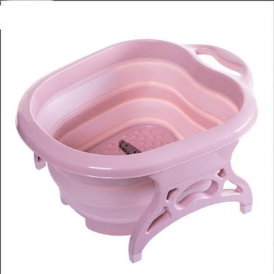 ONMYJFD Foot Tub Foldable Spa Pedicure Buckets Hot Water Tub Bath Soak Feet Container Thick Sturdy Plastic Basin(Black-JoJo's Bizarre Adventure1)