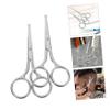 SAFIGLE 2pcs Professional Stainless Steel Eyebrow Scissors Round Tip Hair Removal Scissors for Men Women Nose Hair Trimmer Beauty view 4