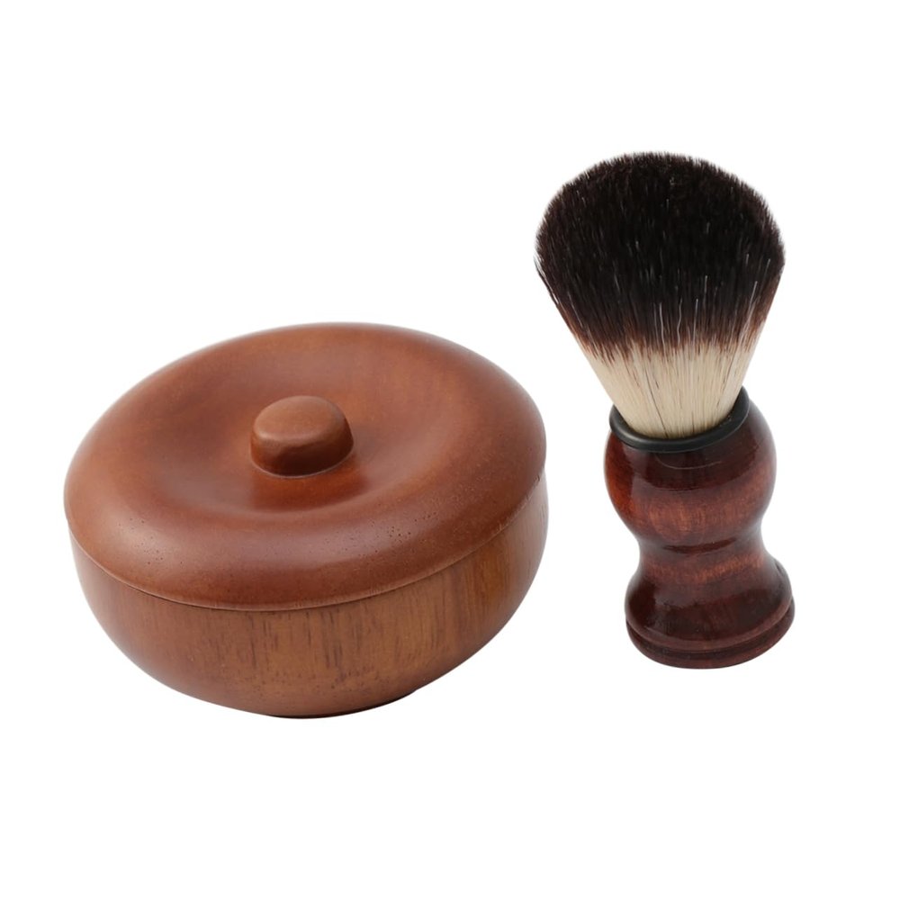 CALLARON Men Beard Care Package Shaving Brush Bowl Set Beard Wet Razor for Clean Shave