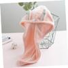 CALLARON Coral Fleece Rabbit Ear Hair Towels 2-Pack Quick-Drying and Absorbent Hair Wraps for Women Cute Cartoon Design for Shower and Travel view 3