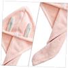 CALLARON Coral Fleece Rabbit Ear Hair Towels 2-Pack Quick-Drying and Absorbent Hair Wraps for Women Cute Cartoon Design for Shower and Travel view 4