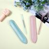 2PCS Glass Cuticle Pusher Tool with Leather Case view 3