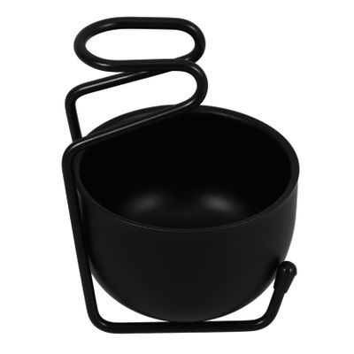CALLARON 1set Stainless Steel Shaving Bowl Stand Portable Holder and Beard Brush Stand for Easy Shaving Tool Storage for Men